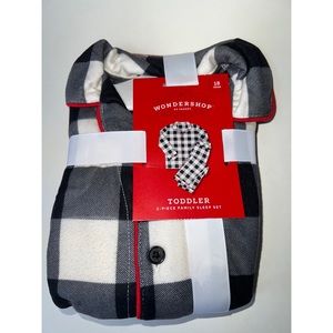 NEW Black and White Buffalo Check Plaid Pajama Set